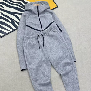 Men's Hooded Color Blocking Sweatshirt Set Casual Autumn Wear Breathable Knitted Spandex Cotton Joggers - Product Image 6