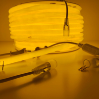 360 °   Bande lumineuse LED néon ronde, blanc chaud, tube lumineux flexible étanche pour la décoration intérieure et extérieure