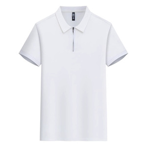 <b>Polo</b> Shirt Short Sleeve Solid Color Polyester Workwear Daily Wear White - Product Image 1