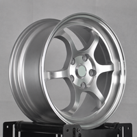 Jantes en alliage personnalisées argentées 15 pouces 4x100 4x114.3 6.5J à faible pression, design maille profonde, pour voitures de tourisme et véhicules JDM Hatchback