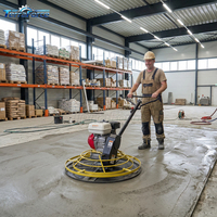 Machine à lisser le béton à essence 5,5/7,5 CV avec moteur Honda, plateau de 100 cm, finisseur de surface en béton haute efficacité