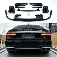 Difusor de Parachoques Trasero para Auto A8 S8, Color Negro Brillante, con Puntas de Escape, para Audi A8 S8 D5 2018-2025, Precio de Fábrica