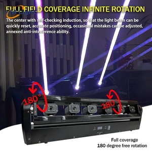 Luz Láser de Seis Cabezas con Doble Oscilación Limin, Iluminación de Escenario, Rojo, a Todo Color, para Discoteca, Bar, Karaoke - Product Image 5