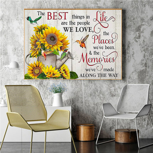 DIY Diamant Schilder Kits voor Volwassenen Zonnebloemen en Kolibries Afbeelding 5D Diamant Schilderij - Product Image 2