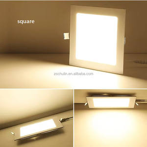 交流85-265伏室内超薄铝圆形方形发光二极管面板灯3W 6W 9W 10W 12W 15W 18W 20W 24w嵌入式天花板面板灯 - Product Image 4