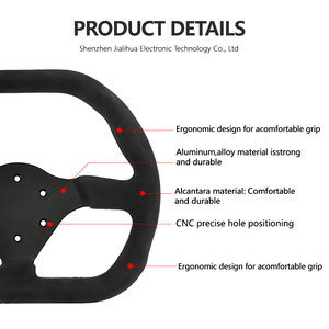 Volant de course en suède premium de 310 mm en forme de D, logo personnalisé, volant de course professionnel pour drift et <span class=keywords><strong>circuit</strong></span>, directement de l'usine - Product Image 2