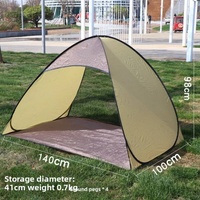 Tente de plage pop-up d'été, abri solaire UPF50+ anti-UV, portable, pliable, légère, auvent en acier, camouflage, écologique, facile à transporter