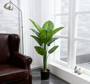 <span class=keywords><strong>ต้น</strong></span>ไม้ปลอมสีเขียวตลอดปีเทียมสำหรับตกแต่งห้องนั่งเล่นในร่มชั้นดอกไม้<span class=keywords><strong>บอน</strong></span>ไซขนาดใหญ่ - Product Image 6