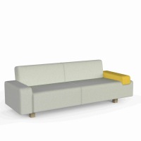 Ensemble de canapés de bureau en forme de L contemporains pour entreprises - Tissu écologique pour usage commercial dans les hôtels et les salons