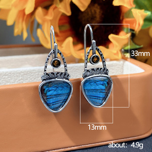 Orecchini a gancio da pesca vintage in stile bohémien per donna, gioielli pendenti in stile retrò, accessori da indossare tutti i giorni - Product Image 5