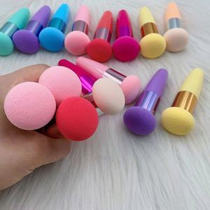 <b>Makeup</b> Sponge With Handle Round Head Foundation Cosmetic Sponges Mushroom Head Powder Puff <b>Makeup</b> Sponge - Product Image 3