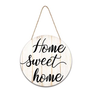 Diseño personalizado Vintage cartel colgante de madera Hogar dulce hogar Decoración de madera para la puerta delantera decoración bienvenida - Product Image 3