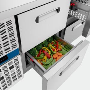 Réfrigérateur sous comptoir commercial Ksub-h2w, 1 tiroir, refroidisseur, dégivrage automatique, contrôle numérique de la température (+1°C à +6°C), R290 - Product Image 5