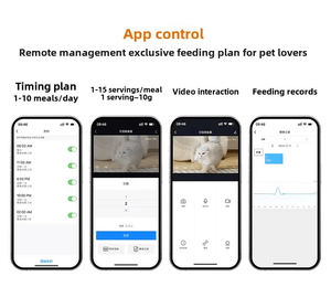 Alimentador automático inteligente para mascotas, cuencos dobles de acero translúcido, dispensa comida para gatos, perros, comida para gatos, comida para perros, alimentador inteligente - Product Image 4