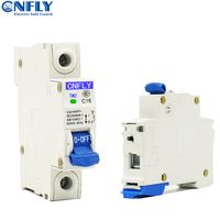 Disjoncteur miniature professionnel CNFLY YCB6-63 courbe C, unipolaire, 16A 20A 25A 32A 63A, 4.5kA, IP20, 230V 50/60Hz