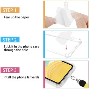 Fashion Adjustable Phone <b>Polyester</b> <b>Lanyard</b> Card Fixed Mobile Phone Shell Colorful Neck Cord Anti-lost Strap Phone Safety Tether - Product Image 3