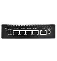 Vente en gros J1900 Mini PC 4 Ports LAN Matériel Routeur pare-feu intégré AES-NI serveur Pfsense Dispositif de sécurité Stock réseau