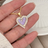 Pendentif en cuivre plaqué or 18 carats avec zircon multicolore en forme de fleur, style vintage, cadeau idéal
