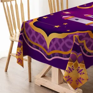 Nappe Mubarak en plastique imperméable personnalisée pour Ramadan, décoration Eid musulmane islamique, couverture de Table de cuisine et salle à manger