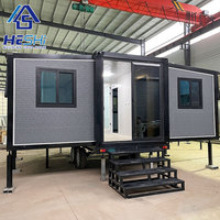 Villa préfabriquée pliante de luxe Maison modulaire mobile pliable préfabriquée Maison en conteneur extensible de 20 pieds