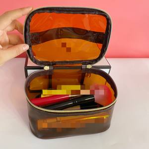 Sac à cosmétiques transparent multifonctionnel en plastique PVC Logo personnalisé - Product Image 4