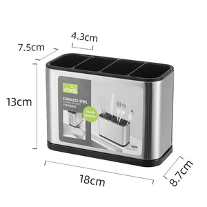 Nhà bếp đồ dùng chủ với Divider thép không gỉ dao kéo chủ công suất lớn crocks giữ gọn gàng khô cho hơn ngã ba lưu trữ - Product Image 2