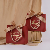 Kleine Geschenktüten Dankeschön-Geschenktüten mit Schleifenband Rosa Muster Papier-Geschenktüten im Großpack für Hochzeiten