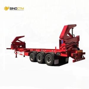 Tri-Axles Side Lifter Crane Semi-reboque Caminhão 37 Ton 20ft 40ft Container Side Loader <span class=keywords><strong>Swing</strong></span> <span class=keywords><strong>Lift</strong></span> Trailer para venda - Product Image 2