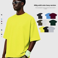 Nouvelle Collection Printemps/Été 2026 – T-shirt Homme Col Rond Manches Courtes Coupe Ample BOXY en Coton Pur Lourd 400G Couleur Unie