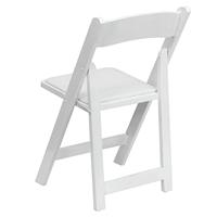Chaise pliante d'extérieur en résine blanche pour événements, marchés en ligne chinois, mariages et jardins - Vente en gros