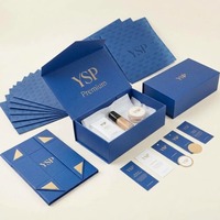 Boîte d'emballage cosmétique pliable personnalisée de marque premium, fermeture magnétique, boîtes rigides en papier avec insert pour ensembles de soins de la peau de haute valeur