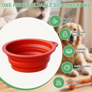 Bol de voyage pliable personnalisé pour animaux de compagnie, bol en silicone pour chien et chat, pour l'alimentation en déplacement, bol de voyage pour chien - Product Image 6