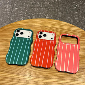 Funda a rayas estilo INS, fresca y sencilla, compatible con iPhone 16 Pro Max/17/15/14, dos en uno para iPhone 13 - Product Image 1