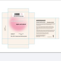 HERORANGE Fard à joues poudre mat monocouleur 5g Texture fine et lisse Naturellement pigmenté Effet peau nue ; Fard à joues style coréen