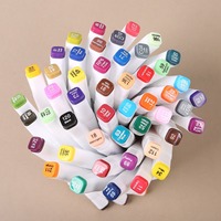 Ensemble de marqueurs multicolores de haute qualité pour le dessin et la peinture, encre permanente double pointe, recharge 6 mm, ensemble de jouets de peinture