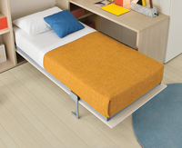 Lit mural moderne et peu encombrant pour enfants, lit Murphy pliable avec armoire et bureau pour chambre d'enfant