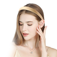 20 pièces 2cm Satin tissu couvert bandeau en gros 10 couleurs filles résine bandeau en plastique boucle de cheveux bricolage cheveux accessoires