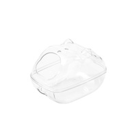 Toilette pour hamster, bac à urine spécial anti-odeur pour hamster d'or, transparent, anti-éclaboussures, écologique, réutilisable