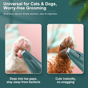 LED Light Luxury Digital Display Automatic Portable Rechargeable Cordless Electric Silent ABS Ceramics Pet Paw Grooming Hair - Product Image 6