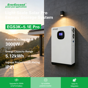 ระบบจัดเก็บพลังงานภายในบ้านแบบออฟกริด EGS3K-5.1E Pro Solar Auto-Switch ติดผนัง พร้อมแบตเตอรี่ในตัว ความจุ 5.12 กิโลวัตต์ชั่วโมง รองรับอุณหภูมิ -30~70 องศาเซลเซียส - Product Image 1