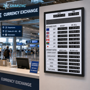 Panneau d'affichage LED haute luminosité pour les <span class=keywords><strong>taux</strong></span> <span class=keywords><strong>de</strong></span> <span class=keywords><strong>change</strong></span> avec les meilleurs prix et sans commission pour les banques, les aéroports et les commissaires <span class=keywords><strong>de</strong></span> <span class=keywords><strong>change</strong></span> - Product Image 2