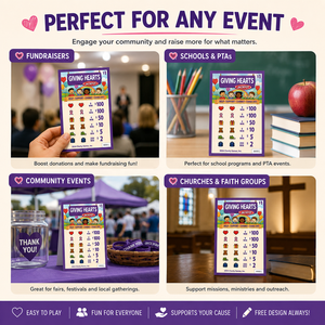 บัตรดึงรางวัลแบบเต็มสีสันตามสั่ง สำหรับการบริจาค การระดมทุน และกิจกรรมชุมชน พร้อมหน้าต่างสามช่อง - Product Image 6