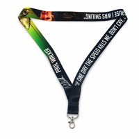 Sangle de lanière personnalisée par sublimation, en gros, avec clips crocodile, impression couleur intégrale, détachable, pour porte-badge et porte-clés