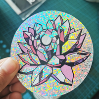 Vente en gros d'autocollants d'hologramme à paillettes découpés avec étiquette mignonne étanche pour ordinateur portable autocollant auto-adhésif