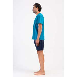 Ensemble short et t-shirt décontracté pour homme, style hip-hop, col rond, manches courtes, imprimé, style été, avec poches - Product Image 2