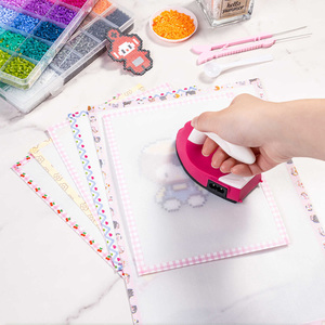 Vorgeschnittene Mehrgrößen-Bügelunterlage mit Gleichmäßiger Wärmeverteilung, Antihaftbeschichtung und Hitzebeständigkeit für DIY-Perlenhandwerk-Anfänger - Product Image 3