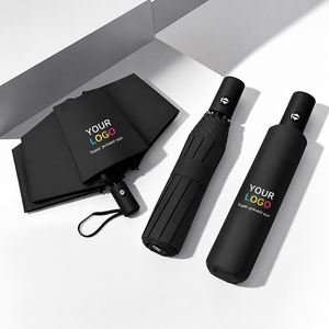 Paraguas Completamente Automáticos de 3 Pliegues con Impresión para Eventos, Regalos Promocionales Empresariales, Paraguas Plegable con Logotipo Personalizado - Product Image 1