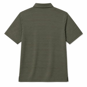 เสื้อโปโลชายแขนสั้นลายคลื่น แห้งเร็ว ระบายอากาศดี สำหรับเล่นกอล์ฟ ผลิตโดยโรงงาน ODM รับผลิตตามแบบ พร้อมสกรีนโลโก้ ขายส่ง - Product Image 6
