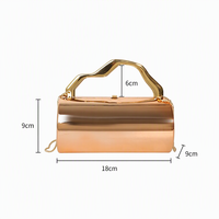 Tas Clutch Malam Elegan Wanita dengan Rantai, Tas Tangan Desain Rantai, Dompet Formal, Tas Selempang untuk Pesta Ulang Tahun