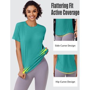 Soft Workout Tops For Women Upf 50 Quick Dry Athletic Running Hiking Travel Basic Tee Shirts - Product Image 5